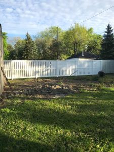 Bottle Cove Contracting semi-privacy vinyl fence project