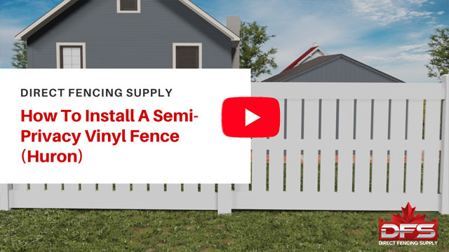 Huron Semi-Privacy Vinyl Fence Installation YouTube Thumbnail